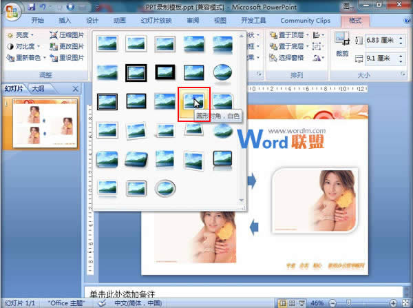 PowerPoint2007пӦͼƬʽ  