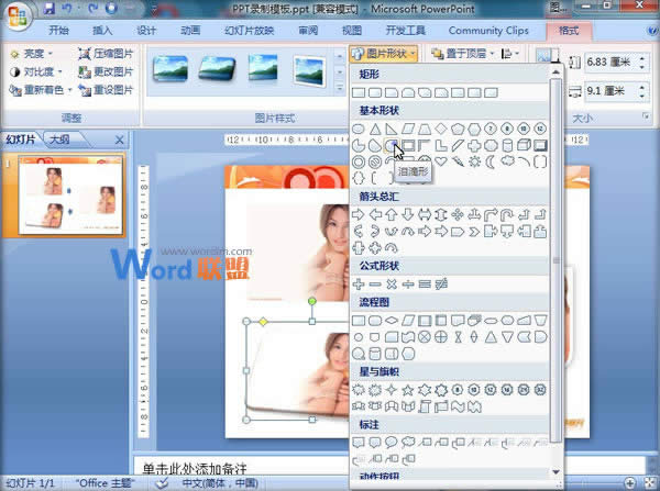 PowerPoint2007пӦͼƬʽ