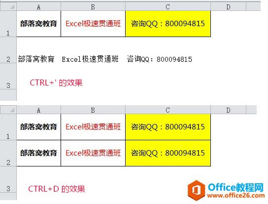 excel¼ݼϵexcelݼCTRL+D