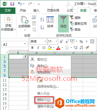 excel 2013ɸѡɴֲɾ