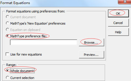 format equation