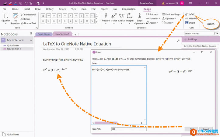 תҳ渴 LaTeX Ϊ OneNote ԭʽ