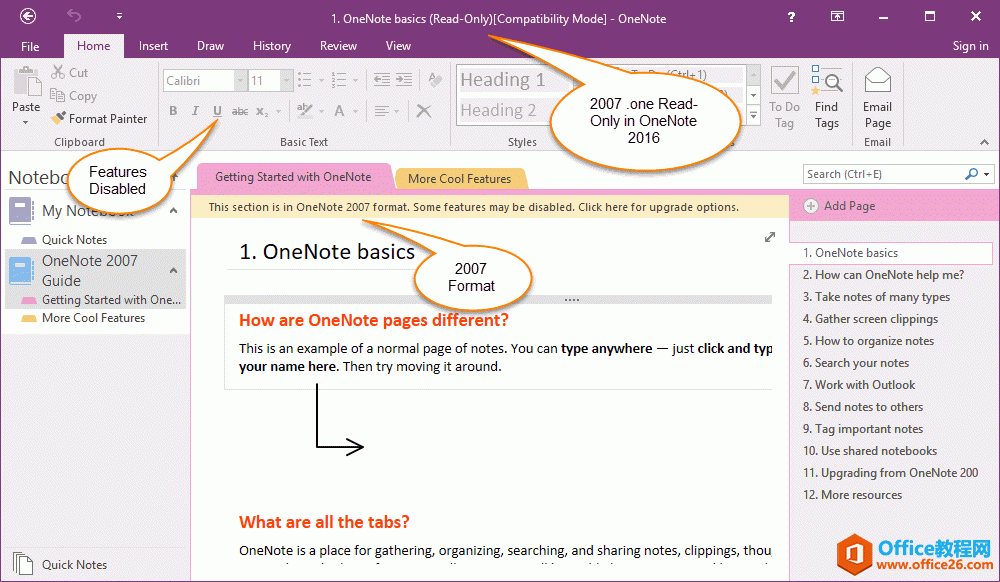 OneNote 2016 ֻʽ 2007 ıʼǱ