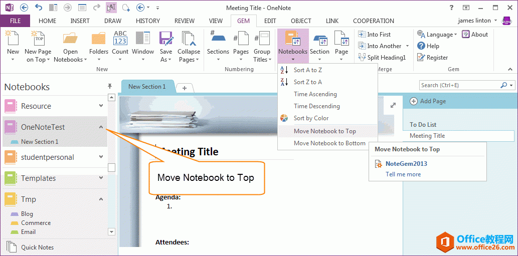 ƶ OneNote ʼǱ