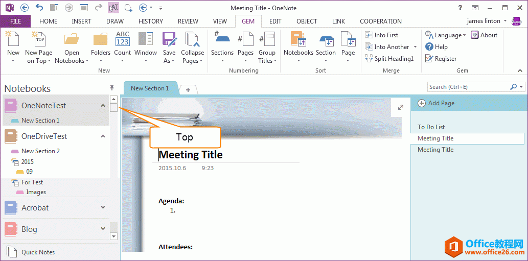 һƶ OneNote ʼǱ