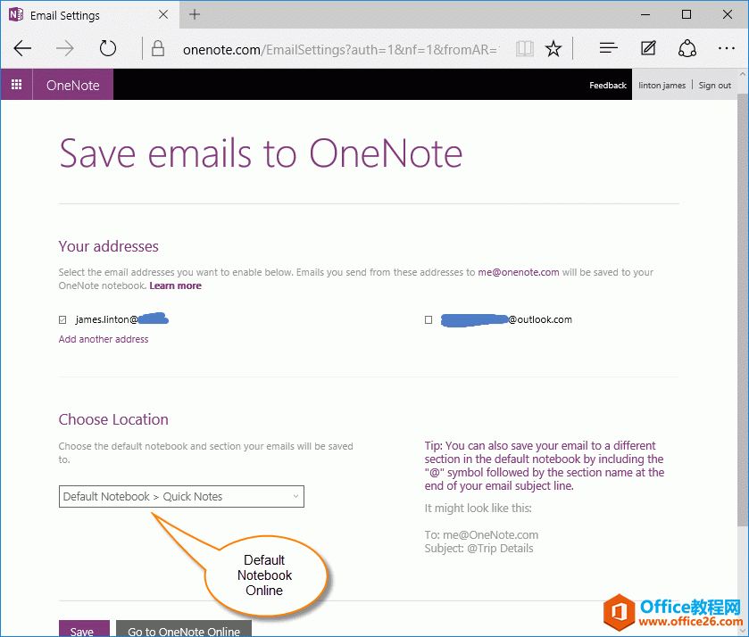 ɶط me@OneNote.com ĬϱʼǱ