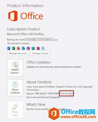 Click-to-Run  OneNote 