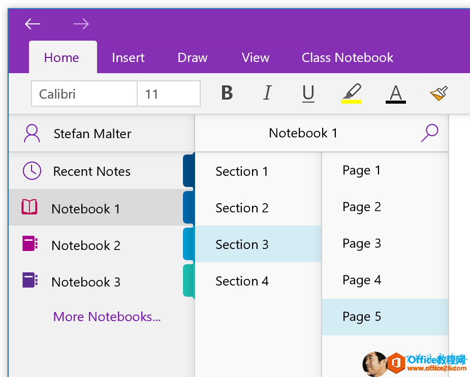 OneNote ʼǱĽṹ 