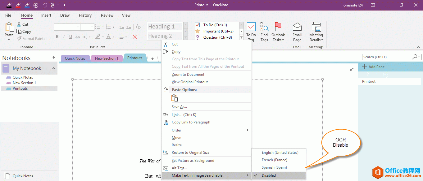 OneNote ͼƬַʶ OCR