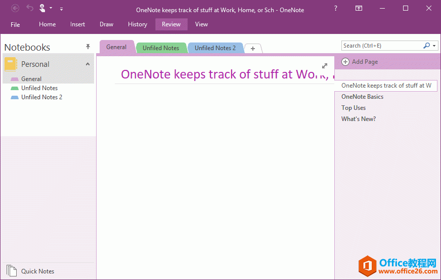 һ OneNoteʼǱҳݣֻҳ⣿