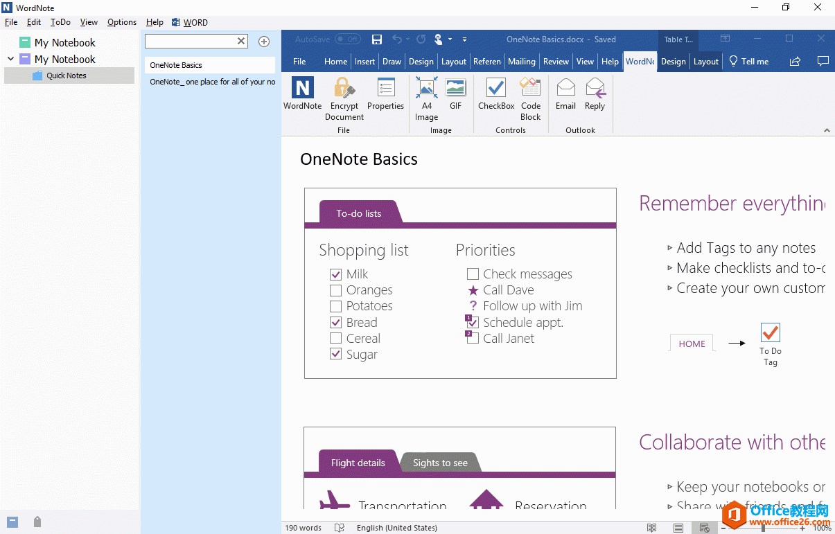 δ OneNote бʼǱ WordNote 