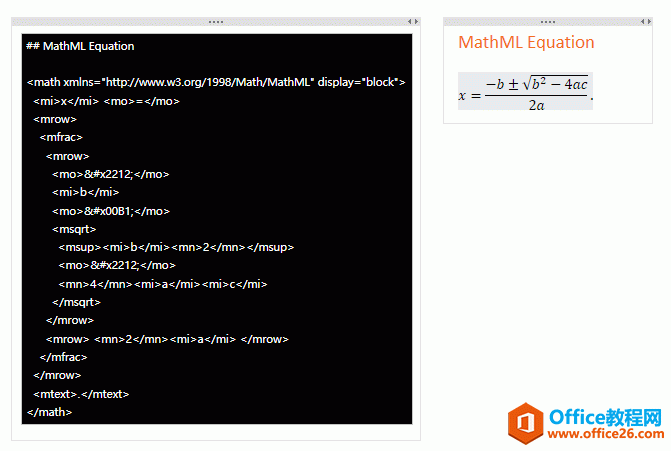 Markdown MathML ʽ