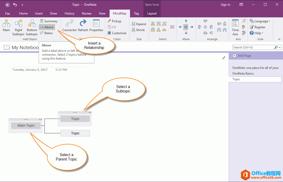  OneNote ˼άͼ䴴ϵǩ