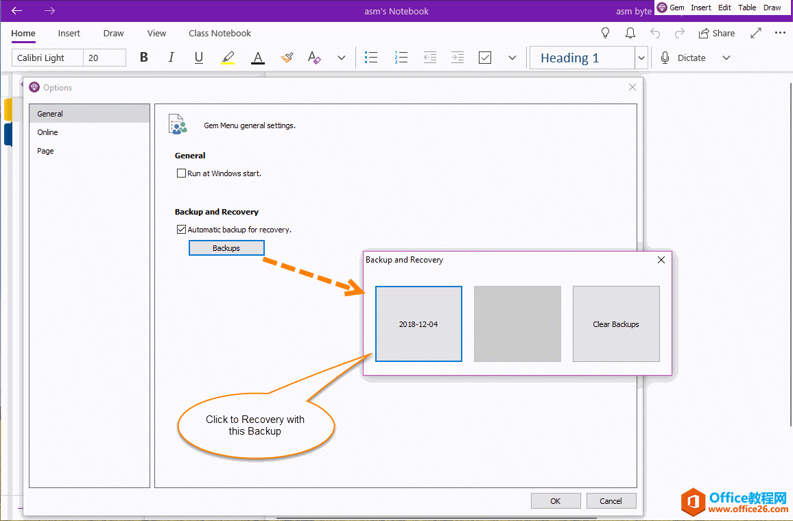 Զݱ OneNote for Windows 10ڷʧȥʼʱָҵ