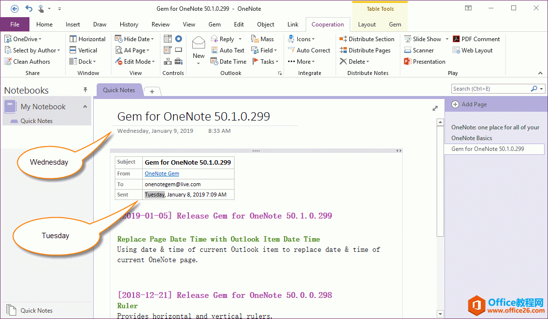 ηʼ OneNote 󣬸 OneNote ҳʱΪ Outlook ʼʱ