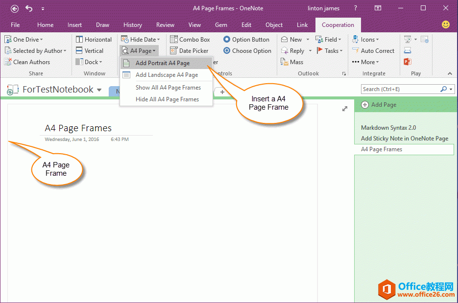  OneNote ҳ A4 ֽſ