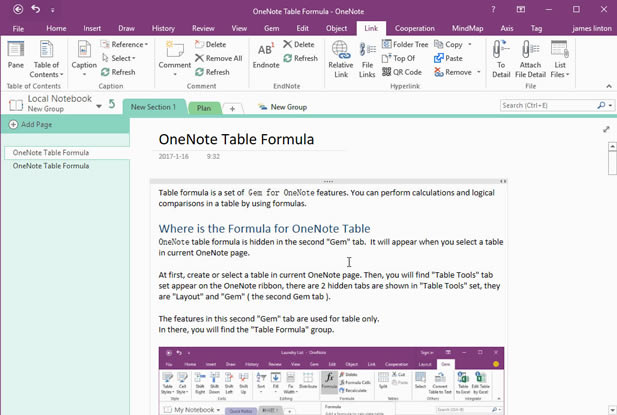 һˢ OneNote ҳıĿ¼