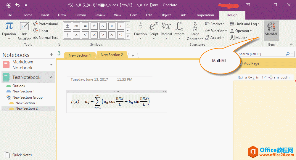 ת OneNote ʽΪ MathMLӦõ HTML5 ҳ