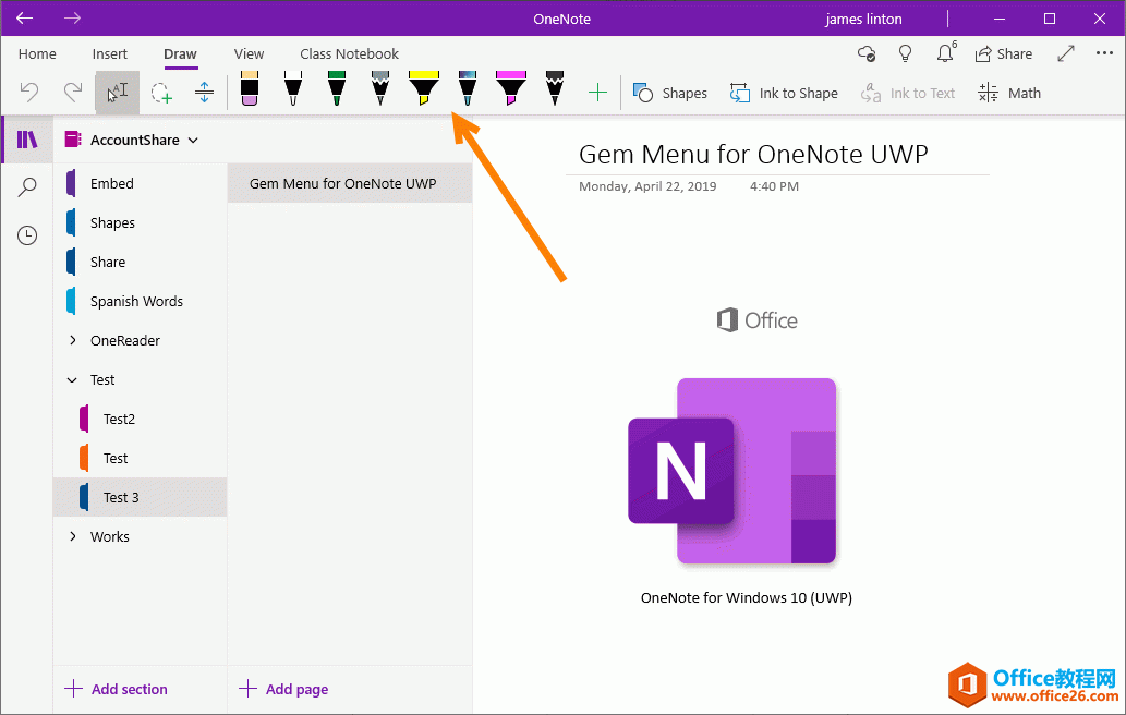 OneNote UWP 2019