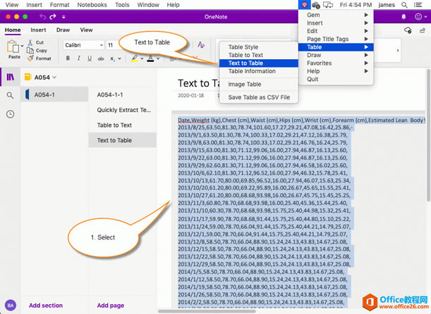  OneNote תһʽıΪ